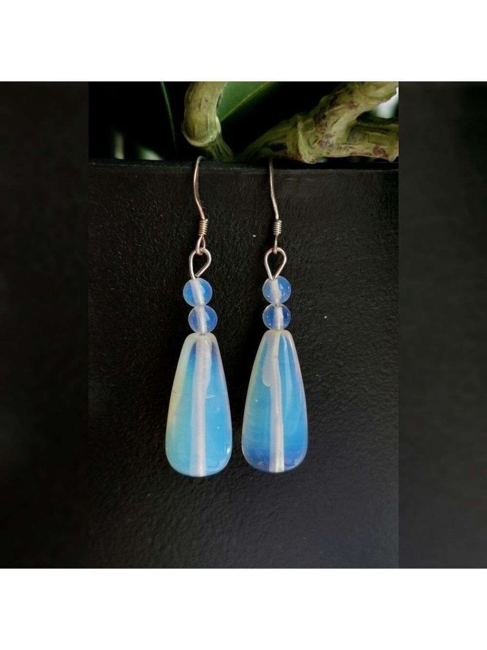 Sterling silver opalite dangle earrings 🆕